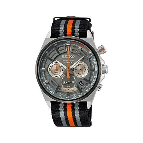 Seiko Herren-Uhr Quarz Edelstahl mit Textilband SSB403P1 von Seiko