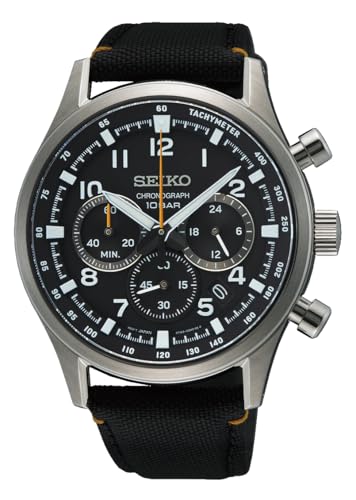 Seiko Herren-Uhr Chronograph mit Textilband SSB449P1 von Seiko