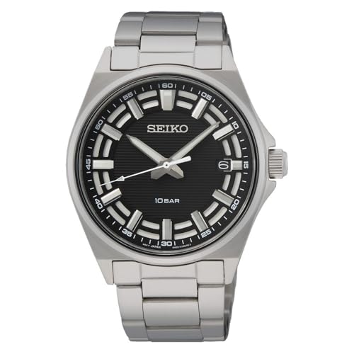 Seiko Herren-Uhr Quarz Edelstahl mit Edelstahlband SUR505P1 von Seiko