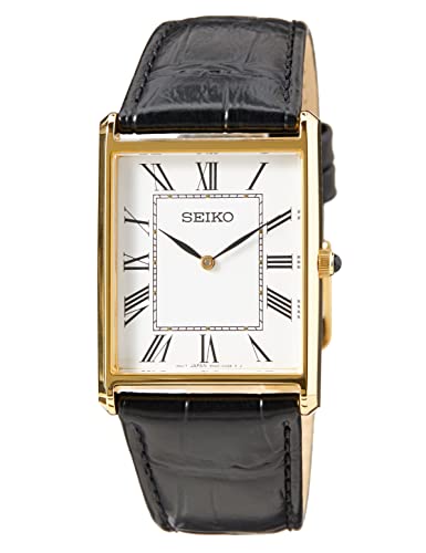 Seiko Herren-Uhr Quarz Edelstahl mit Lederband SWR052P1 von Seiko