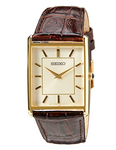 Seiko Herren-Uhr Quarz Edelstahl mit Lederband SWR064P1 von Seiko