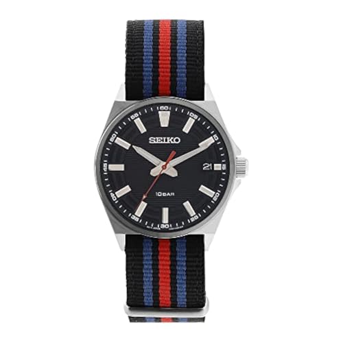 Seiko Herren analog Quarz Uhr mit Nylon Armband SUR509P1 von Seiko