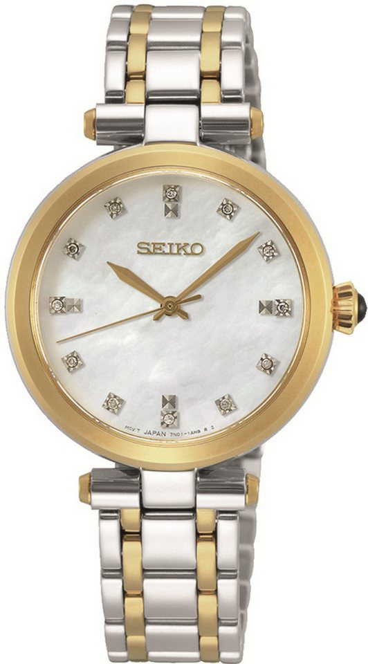 Seiko Multifunktionsuhr Seiko Quarz SRZ532P1 Damenuhr mit Diamanten von Seiko