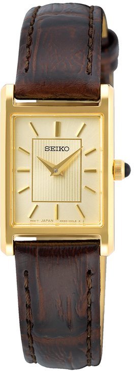 Seiko Quarzuhr SWR066P1, Armbanduhr, Damenuhr, Lederarmband von Seiko