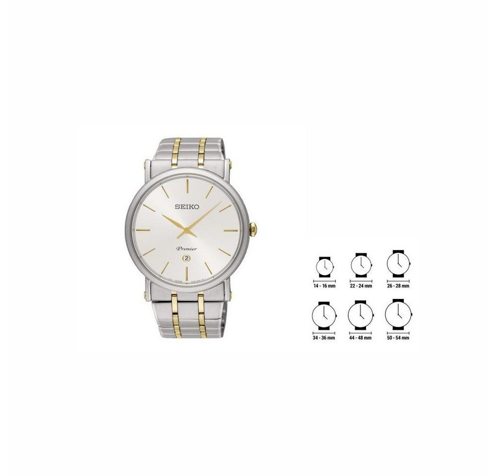 Seiko Quarzuhr Seiko Herrenuhr Seiko SKP400P1 Ø40,7mm Armbanduhr Uhr Weiß von Seiko