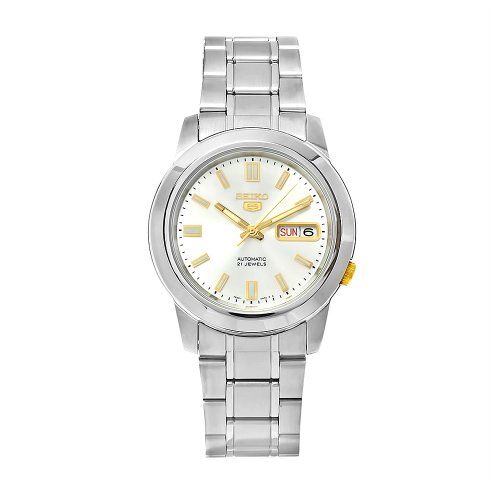 Seiko Unisex Erwachsene Analog Automatik Uhr mit Edelstahl Armband SNKK09K1 von Seiko