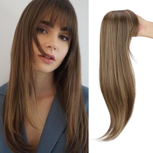Clip-in-Fransen, 3D-360°-Abdeckung, Haaraufsatz für Frauen, Kunstpony, Clip-In-Pony, 45,7 cm, flauschige Haarteile für Frauen Clip-in-Fransen, 3D-360°-Abdeckung, Haaraufsatz für Frauen, Kunstpony, Clip-In-Pony, 45,7 cm, flauschige Haarteile für Frauen von Seimainurs