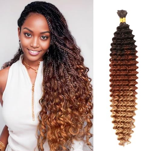 Seimainurs Deep Wave Crochet Hair Long Curly Braiding Hair for Boho Braids Ocean Wave Braiding Hair for Black Women (C14, 24 Inch (Bundles of 2)) von Seimainurs