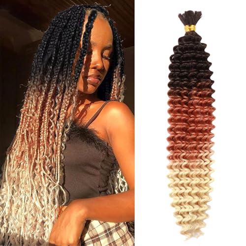 Seimainurs Deep Wave Crochet Hair Long Curly Braiding Hair for Boho Braids Ocean Wave Braiding Hair for Black Women (C15, 24 Inch (Bundles of 2)) von Seimainurs