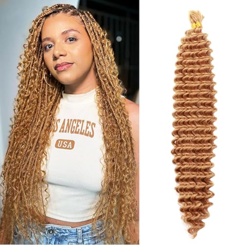 Seimainurs Tiefwelliges Häkelhaar, lang, lockig, Flechthaar für Boho-Zöpfe, Ozeanwellen, Flechthaar für schwarze Frauen (27#, 61 cm (Bündel von 2) von Seimainurs