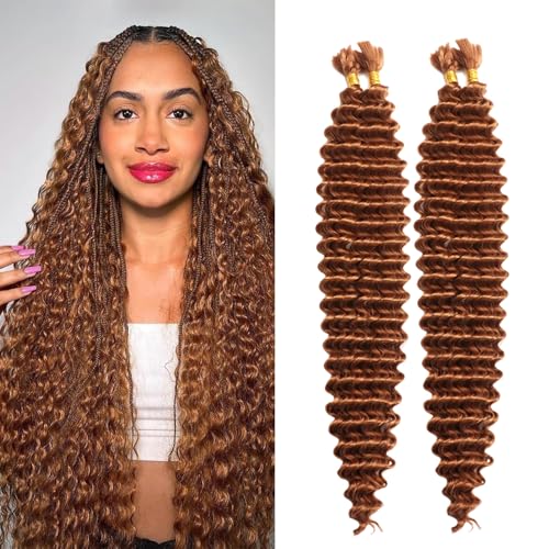 Seimainurs Tiefwelliges Häkelhaar, lang, lockig, Flechthaar für Boho-Zöpfe, Ozeanwellen, Flechthaar für schwarze Frauen (30#, 61 cm (Bündel von 4) von Seimainurs