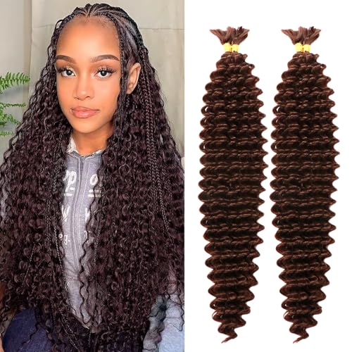 Seimainurs Tiefwelliges Häkelhaar, lang, lockig, Flechthaar für Boho-Zöpfe, Ozeanwellen, Flechthaar für schwarze Frauen (4#, 61 cm (Bündel von 4) von Seimainurs