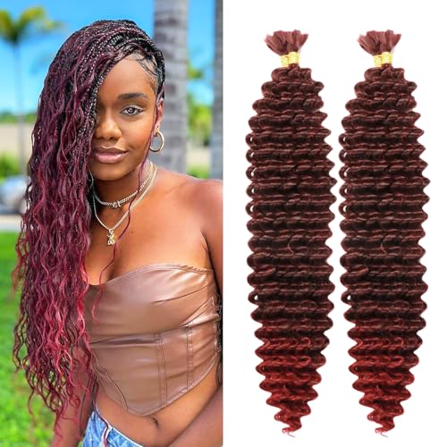 Seimainurs Tiefwelliges Häkelhaar, lang, lockig, Flechthaar für Boho-Zöpfe, Ozeanwellen, Flechthaar für schwarze Frauen (T1B/Bug, 61 cm, 4 Stück) von Seimainurs
