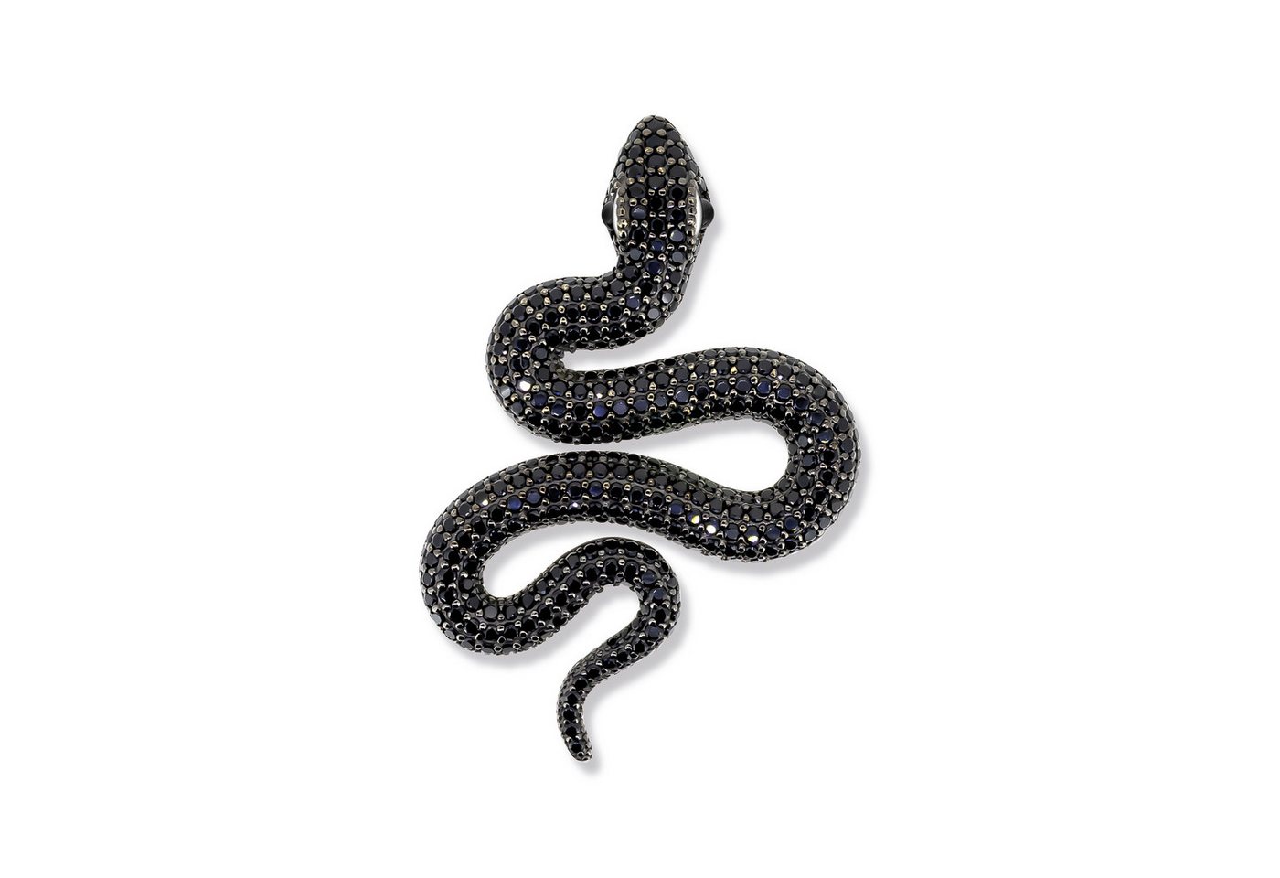 Seinerzeit FLORA & FAUNA Kettenanhänger Mambo Schlangen Anhänger (1-tlg), Material: 925 Sterling Silber, rhodiniert, geschwärzt von Seinerzeit FLORA & FAUNA