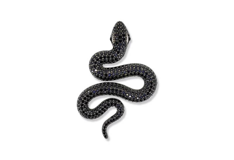 Seinerzeit FLORA & FAUNA Kettenanhänger Mambo Schlangen Anhänger (1-tlg), Material: 925 Sterling Silber, rhodiniert, geschwärzt von Seinerzeit FLORA & FAUNA