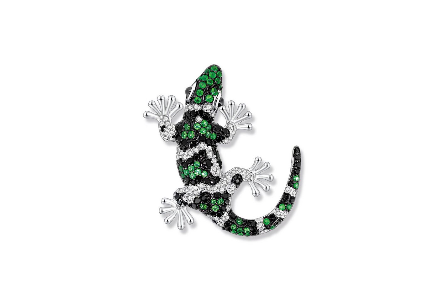Seinerzeit FLORA & FAUNA Kettenanhänger Speedy Salamander Anhänger (1-tlg), Material: 925 Sterling Silber, rhodiniert, geschwärzt von Seinerzeit FLORA & FAUNA