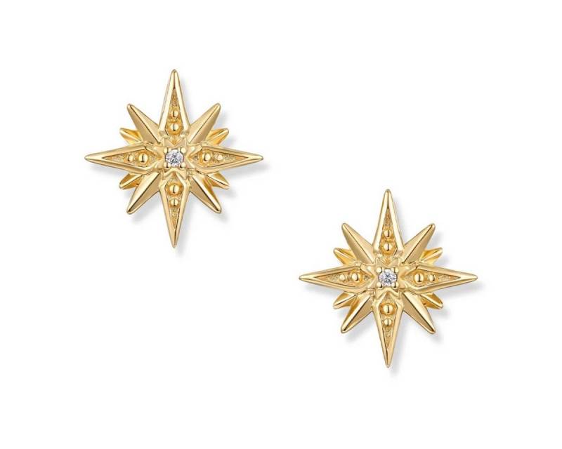 Seinerzeit FLORA & FAUNA Paar Ohrstecker Damen-Astra Stern Goldfarben von Seinerzeit FLORA & FAUNA