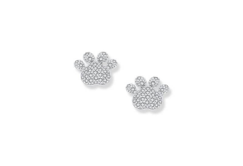 Seinerzeit FLORA & FAUNA Paar Ohrstecker Paw Pfoten Ohrringe, Material: 925 Sterling Silber, rhodiniert von Seinerzeit FLORA & FAUNA