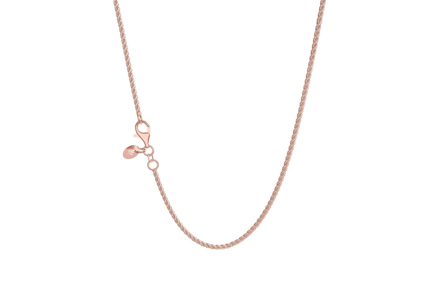 Seinerzeit FLORA & FAUNA Silberkette Kordelkette 1.2 Rosé-vergoldet 70cm (1-tlg), Material: 925 Sterling Silber, rosé vergoldet von Seinerzeit FLORA & FAUNA