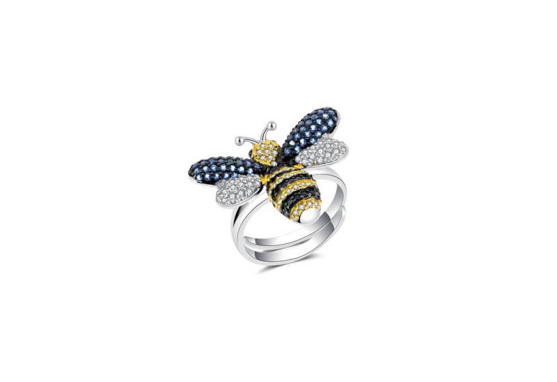 Seinerzeit FLORA & FAUNA Silberring Hunny Bienen Ring (1-tlg), Material: 925 Sterling Silber, rhodiniert, geschwärzt, vergoldet von Seinerzeit FLORA & FAUNA