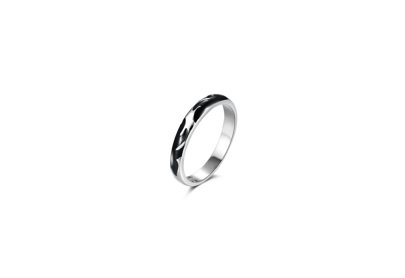 Seinerzeit FLORA & FAUNA Silberring Twilight Schatten Ring (1-tlg), Material: 925 Sterling Silber, rhodiniert, geschwärzt mit Emaille von Seinerzeit FLORA & FAUNA