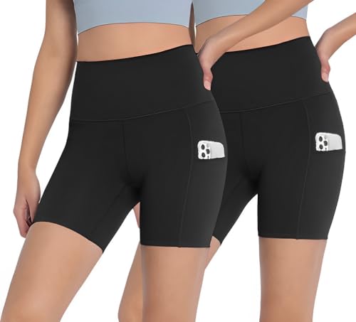 2er Pack Damen Radlerhose High Waist Kurze Sporthose Fitness Sport Yoga Shorts mit Taschen Gym Leggings Blickdicht Sportshorts Unterhosen Sommer S 2er Pack Damen Radlerhose High Waist Kurze Sporthose Fitness Sport Yoga Shorts mit Taschen Gym Leggings Blickdicht Sportshorts Unterhosen Sommer S von Seitop