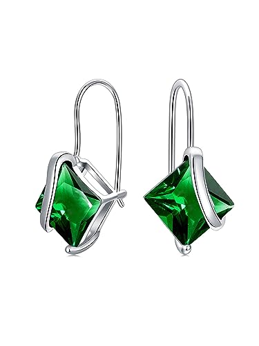 Grün Ohrringe Silber 925 hängend Creolen Baumeln Damen mit 5A Zirkonia Geburtsstein Mai für Frauen Geburtstags Schmuck Geschenk für Sie Grün Ohrringe Silber 925 hängend Creolen Baumeln Damen mit 5A Zirkonia Geburtsstein Mai für Frauen Geburtstags Schmuck Geschenk für Sie von Seiyang
