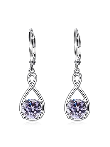 SEIYANG Ohrringe Silber 925 hängend Silber Ohrringe Damen 925 Alexandrit Ohrringe Drop Ohrringe mit 5A Kubik Zirkonia, Schmuck Geschenk für Frauen Mädchen von Seiyang