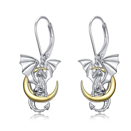 Seiyang Drachen Ohrringe 925 Sterling Silber Drachen Hängende Ohrring Drachen Schmuck für Frauen und Töchter von Seiyang