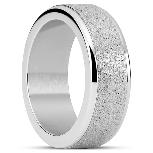 Seizmont by Trendhim Fidget Ring für Männer | Glitzerndes Silber-Ton Edelstahl | 316L Edelstahl & Polierte/Sandgestrahlte Oberfläche | Dänisches Design | Fidget Spinner | Stahl Seizmont by Trendhim Fidget Ring für Männer | Glitzerndes Silber-Ton Edelstahl | 316L Edelstahl & Polierte/Sandgestrahlte Oberfläche | Dänisches Design | Fidget Spinner | Stahl von Seizmont