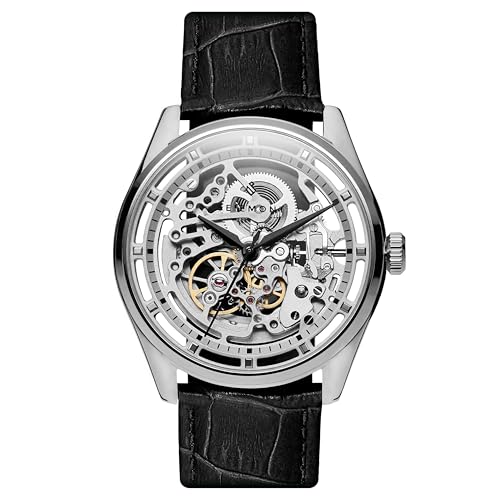 Seizmont by Trendhim Skelettuhr Herren Automatik | 316L Edelstahlgehäuse mit schwarzem Echtlederarmband | Mechanisches Uhrwerk mit Saphirglas und 5 ATM wasserdichte | Dänisches Design Seizmont by Trendhim Skelettuhr Herren Automatik | 316L Edelstahlgehäuse mit schwarzem Echtlederarmband | Mechanisches Uhrwerk mit Saphirglas und 5 ATM wasserdichte | Dänisches Design von Seizmont