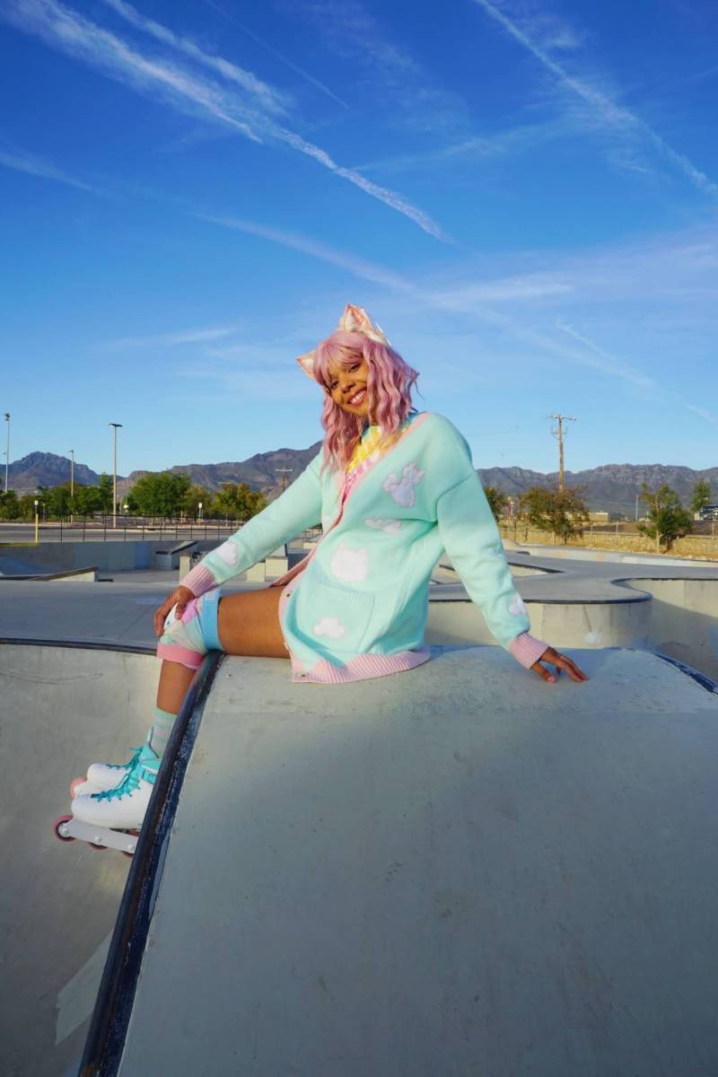 Cat Cloud Oversized Pastell Cardigan - Mit Taschen von SekaiArt