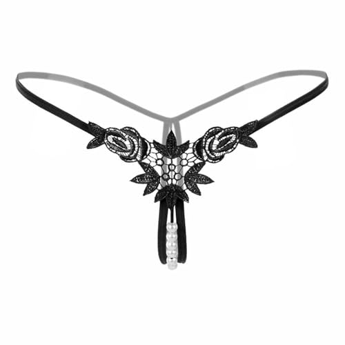 Sexy String mit Perlen Damen verführerisch Hot String Damen offen unter Tanga Frauen Höschen Sadomaso A Crotchless Underwear, Schwarz , Einheitsgröße Sexy String mit Perlen Damen verführerisch Hot String Damen offen unter Tanga Frauen Höschen Sadomaso A Crotchless Underwear, Schwarz , Einheitsgröße von Sekexi
