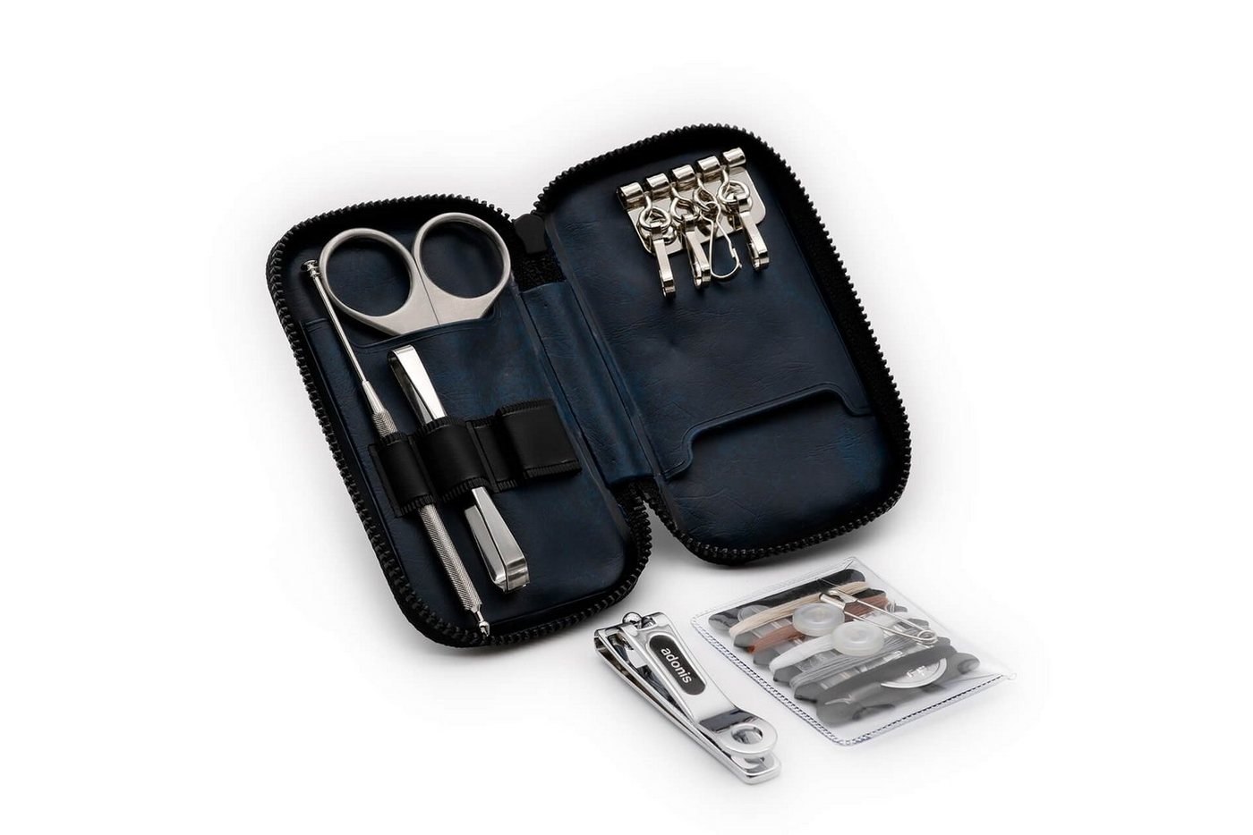 Seki EDGE Maniküre-Pediküre-Set Herren Nagelpflegeset 5-teilig mit Etui G-3021 10.9x6.6x2.6 cm, handgeschärftes Qualitätsprodukt aus Japan von Seki EDGE