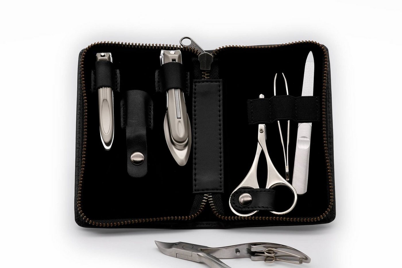 Seki EDGE Maniküre-Pediküre-Set Herren Nagelpflegeset 6-teilig mit Leder-Etui G-3103 14x8.5x2.8 cm, handgeschärftes Qualitätsprodukt aus Japan von Seki EDGE