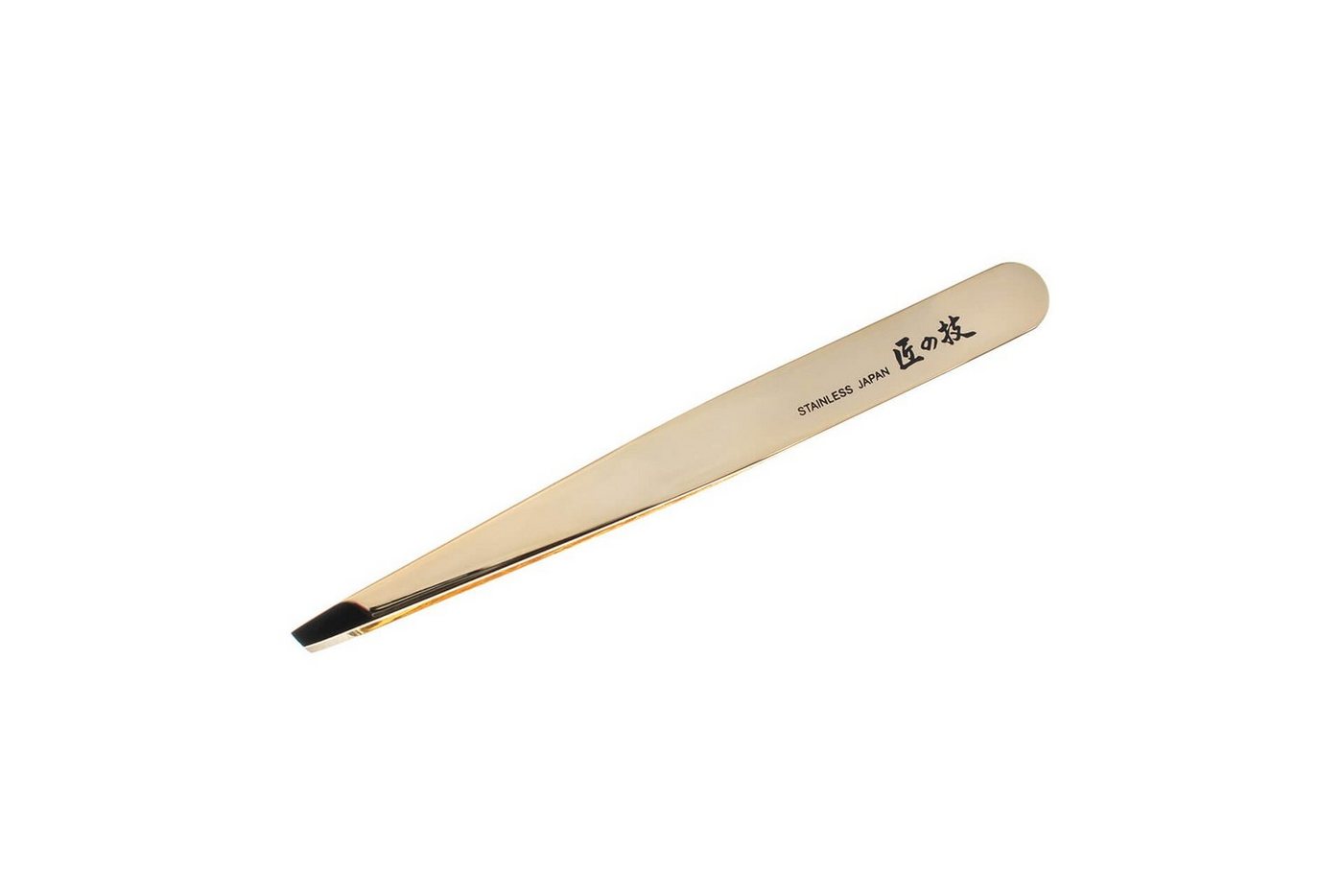 Seki EDGE Pinzette Vergoldete Pinzette mit schräger Spitze G-2142 9.5x0.5x0.5 cm, handgeschärftes Qualitätsprodukt aus Japan von Seki EDGE