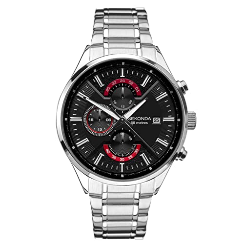 SEKONDA 1697 Men's Black Chronograph Watch von SEKONDA