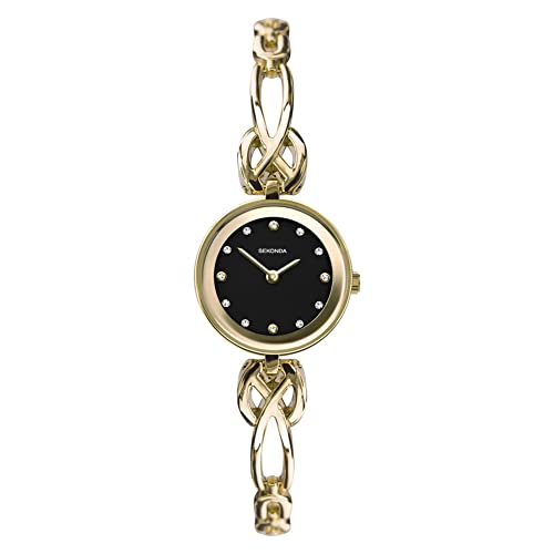 Sekonda 2802 Klassische Damen-Armbanduhr, Schwarz, 2802-AMZUK von SEKONDA