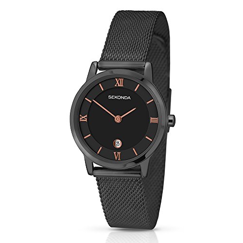 Sekonda Damen Analog Quarz Uhr mit Edelstahl Armband 2244.27 von SEKONDA