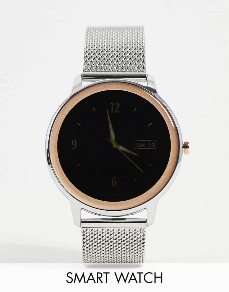 Sekonda - Flex - Damenuhr mit LCD-Display mit 44 mm Durchmesser und Edelstahlarmband in Netzoptik-Silber von Sekonda