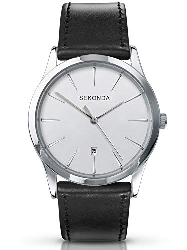 Sekonda Herren analog Quarz Uhr mit Leder Armband 3531 von SEKONDA