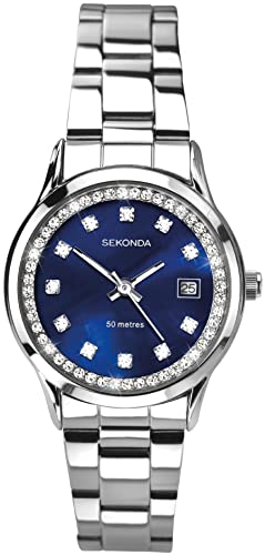 Sekonda Midnight Star Damen-Armbanduhr mit blauem Perlmutt Zifferblatt 40324 von SEKONDA