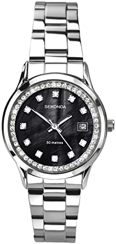 Sekonda Midnight Star Damen-Armbanduhr mit schwarzem Perlmutt Zifferblatt 40325 von SEKONDA