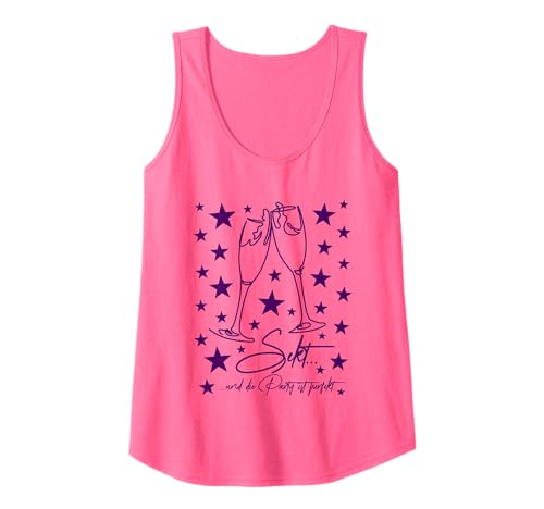 Damen Sekt - Party Sektgläser Sektlaune Sektliebhaber Sekttrinker Tank Top von Sektgeschenke für Frauen Sekttrinker Sektliebhaber