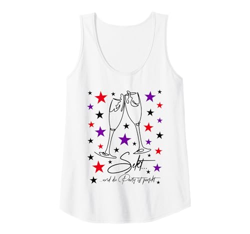Damen Sekt Party Sektgläser Sektlaune - Sektliebhaber Sekttrinker Tank Top von Sektgeschenke für Frauen Sekttrinker Sektliebhaber