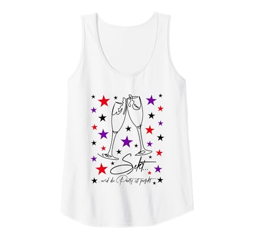 Damen Sekt Sektgläser Sektlaune - Sekttrinker Sektliebhaber Frauen Tank Top von Sektgeschenke für Frauen Sekttrinker Sektliebhaber