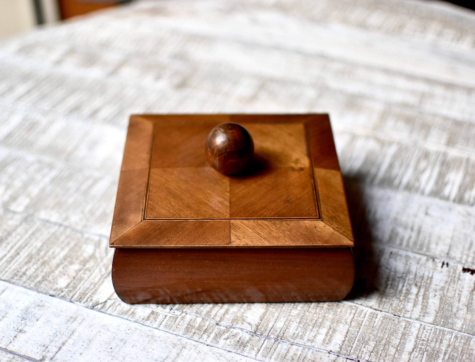 Antike Holz Schmuckschatulle Box Wohnkultur Vintage Decor Boho Nähkästchen von SekulidisAntiques