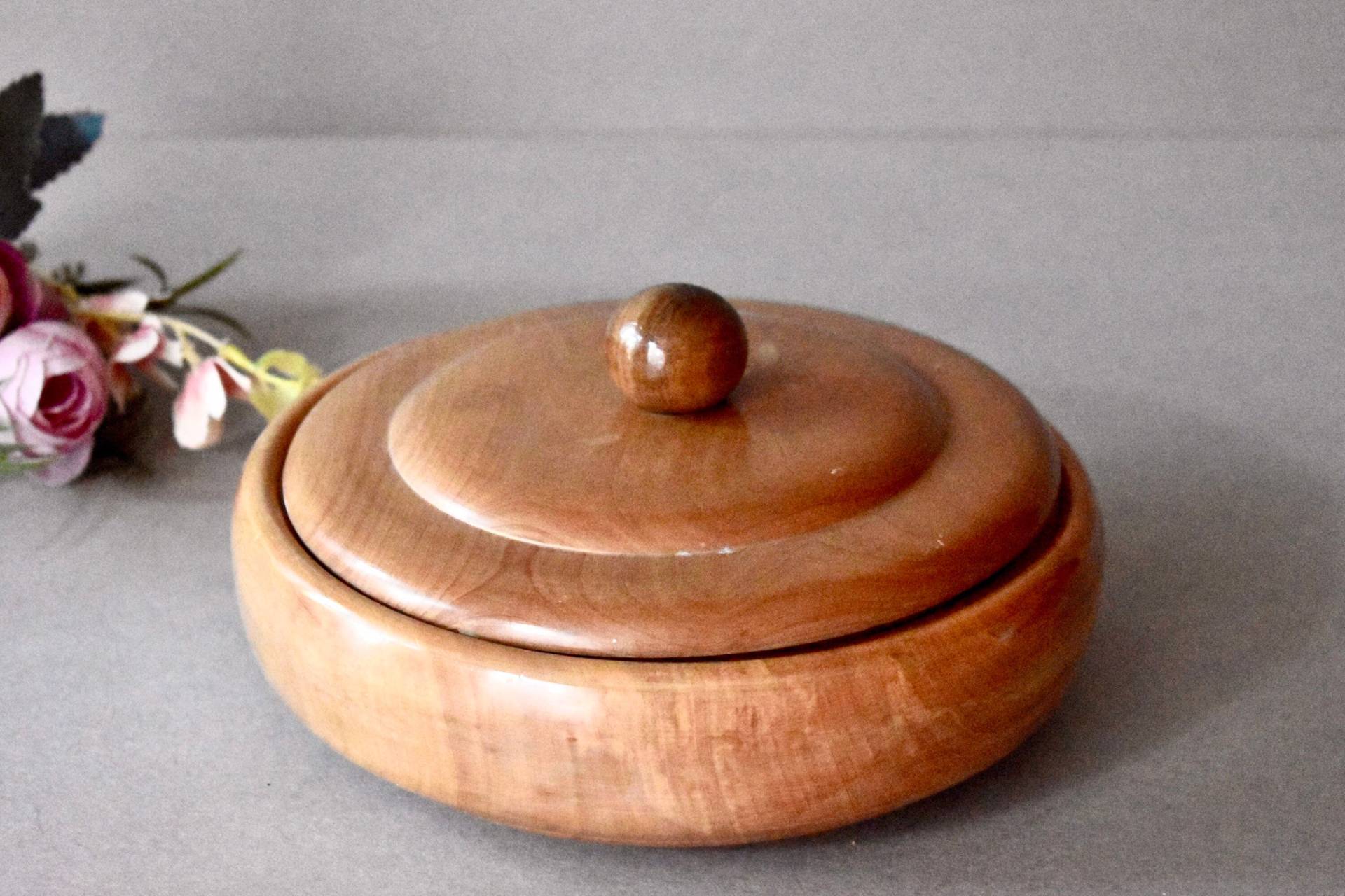 Vintage Holz Schmuckschatulle Schmuckkästchen Holzkiste Boho Home Decor von SekulidisAntiques