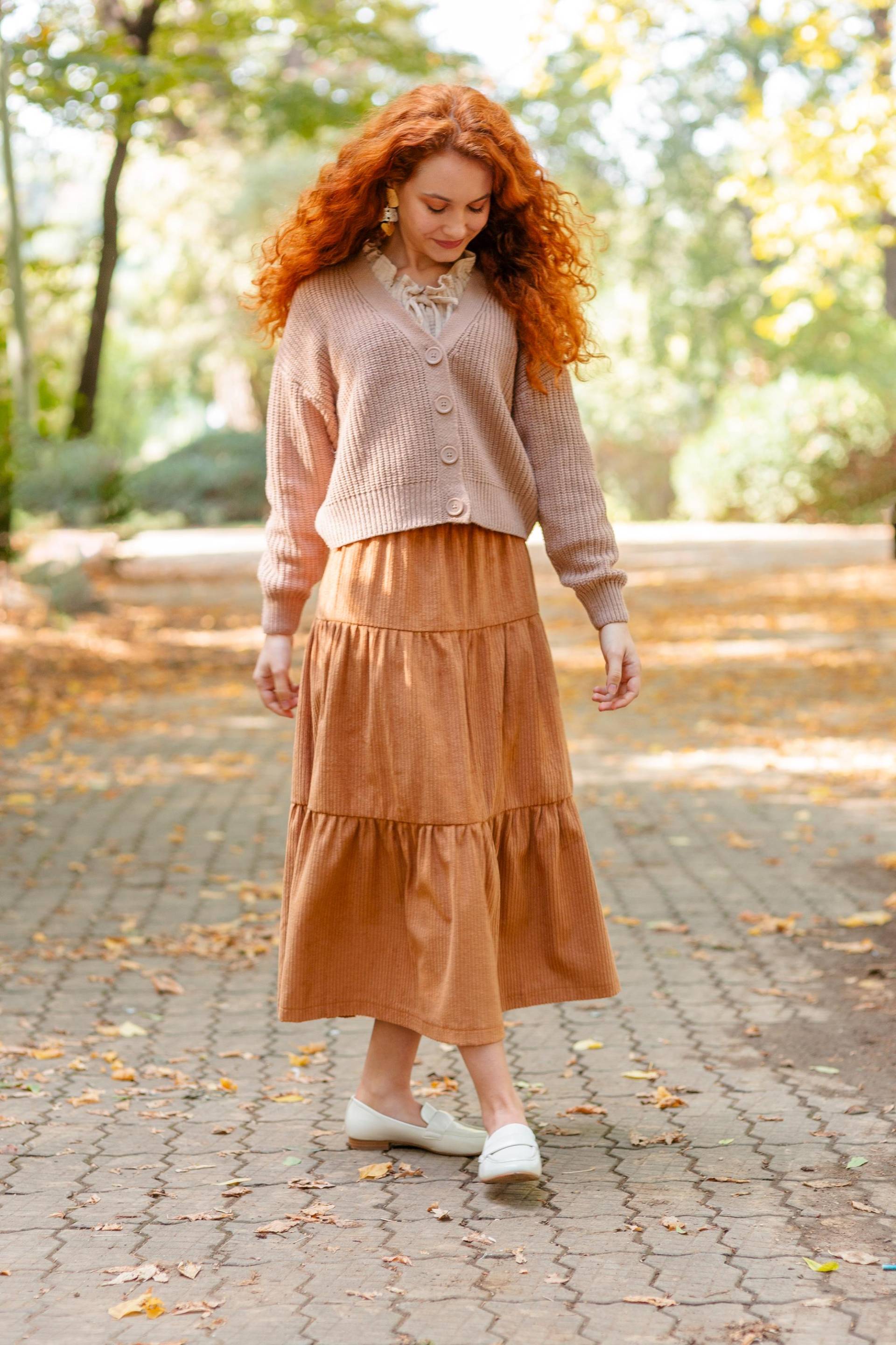 Damen Samtrock, Knielang, Vintage Stil, Geschenk Für Sie von SelanaClothing