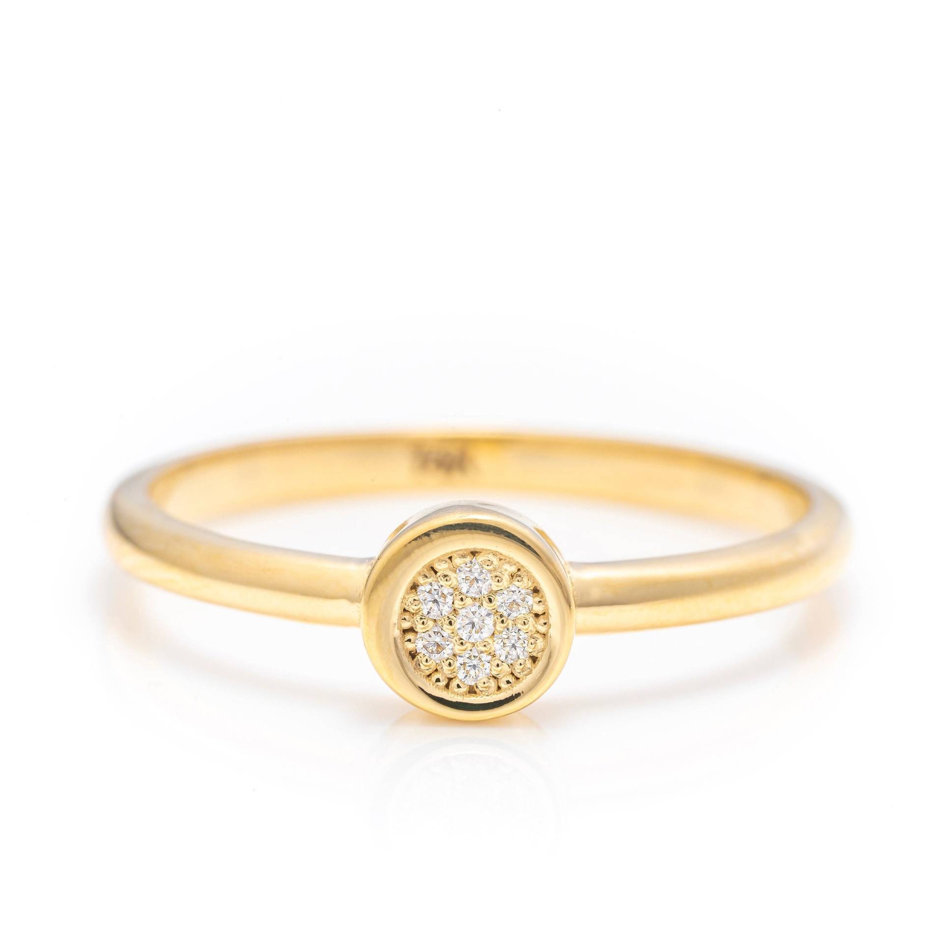 14K Massivgold Premium Rundring, Echtgold Zierlicher Handgemachter Feiner Schmuck Von Selanica von SelanicaFineJewelry